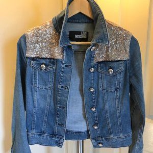 Love Moschino Jean Jacket with Sequins